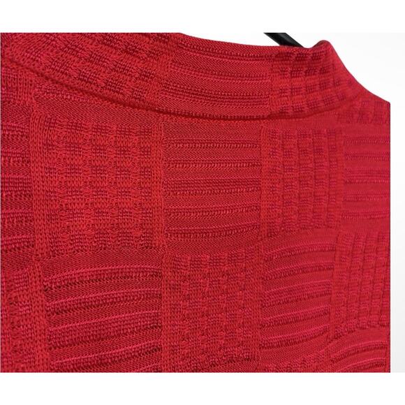 Ming Wang Red White Black Knit Open Jacket Cardigan Petite Extra Small Old Money - Picture 6 of 9